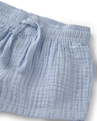 Baby Boy 2-Piece Organic Cotton Gauze Top & Short Set