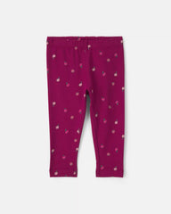 Baby Girl 3-Piece Apple Long-Sleeve Bodysuit & Pant Set - Burgundy/Pink