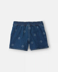 Toddler Girl Floral Denim Skort - Light Wash