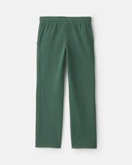 Boys Fleece Wide-Leg Pants - Olive Green