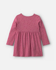 Toddler Girl Polka Dot Long-Sleeve Dress - Pink