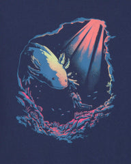 Boys Axolotl Graphic Tee - Navy