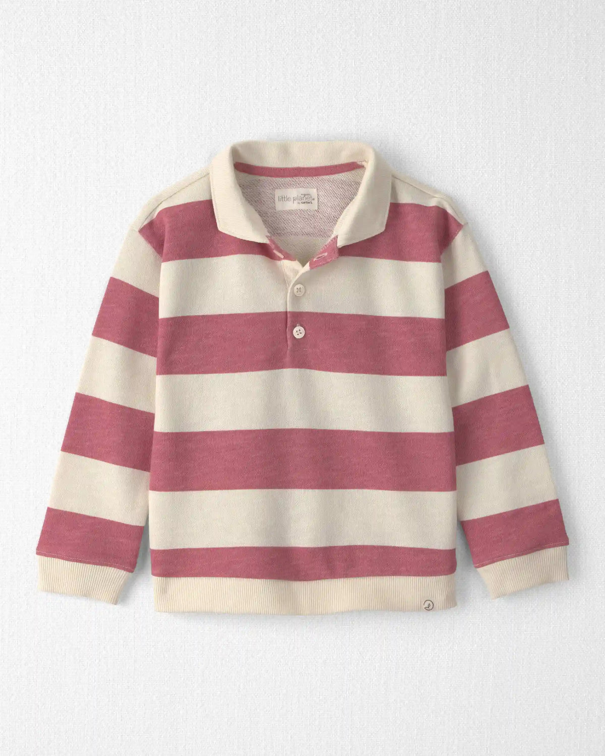 Toddler Girl Organic Cotton French Terry Rugby Polo
