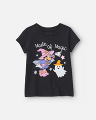 Toddler Girl Disney© Halloween Graphic Tee - Black