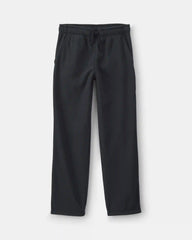 Boys Fleece Wide-Leg Pants - Black