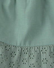 Toddler Girl 2-Piece Eyelet Tank Top & Short Set - Green