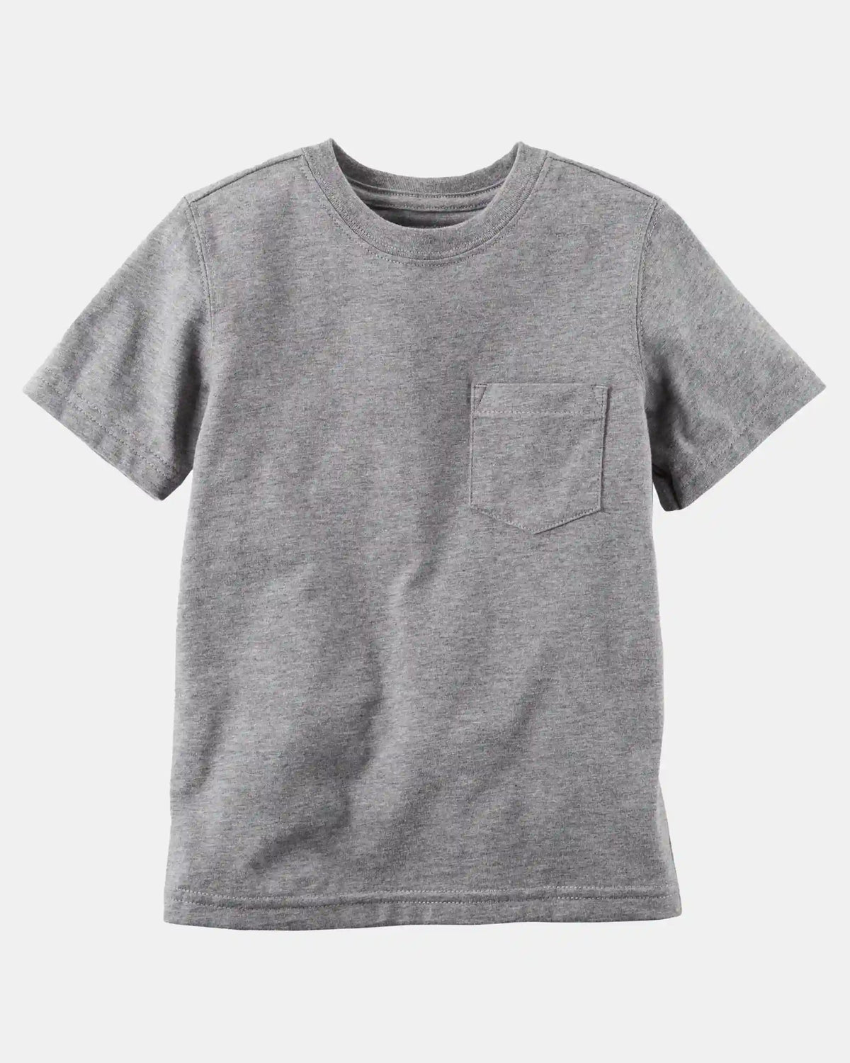 Baby Solid Short-Sleeve Pocket Tee - Grey