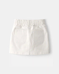 Girls Utility Skirt  - White