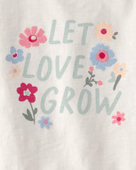 Toddler Girl Organic Cotton 'Let Love Grow' Boxy Tee