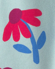 Toddler Girl Floral Pull-On Stretch Flare Leggings - Blue/Red