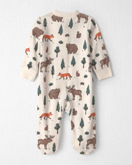 Baby Organic Cotton Sleep & Play Pajamas in Woodland Creatures