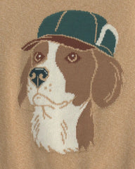 Boys Dog Sweater - Brown