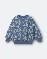 Toddler Otter Sweatshirt™ with Pockets in Abstract Print - Slate Blue