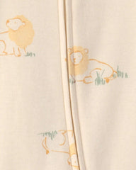 Baby Lion 100% Cotton 2-Way Zip Sleep & Play Pajamas - Ivory