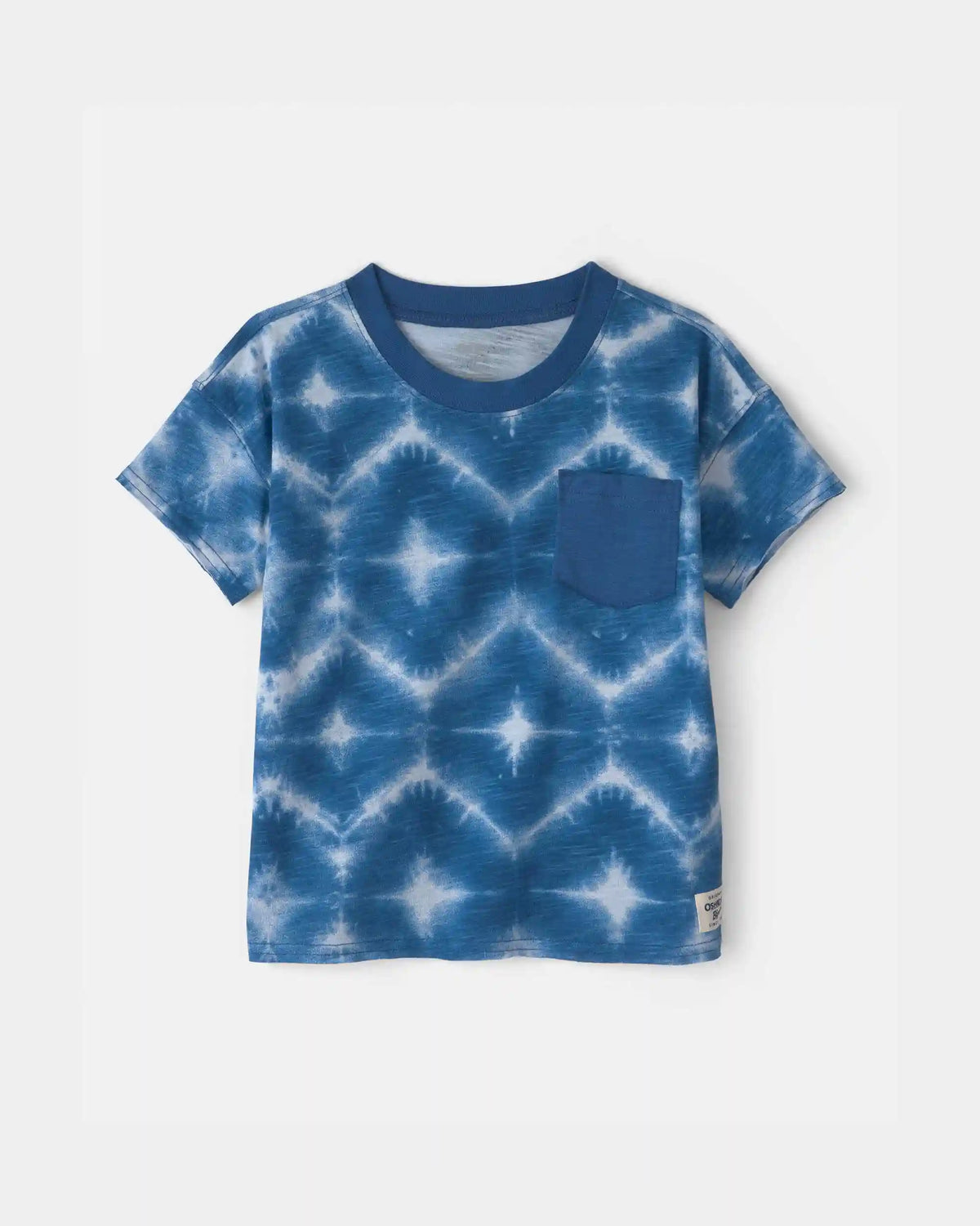 Toddler Boy Geometric Pocket Tee - Blue