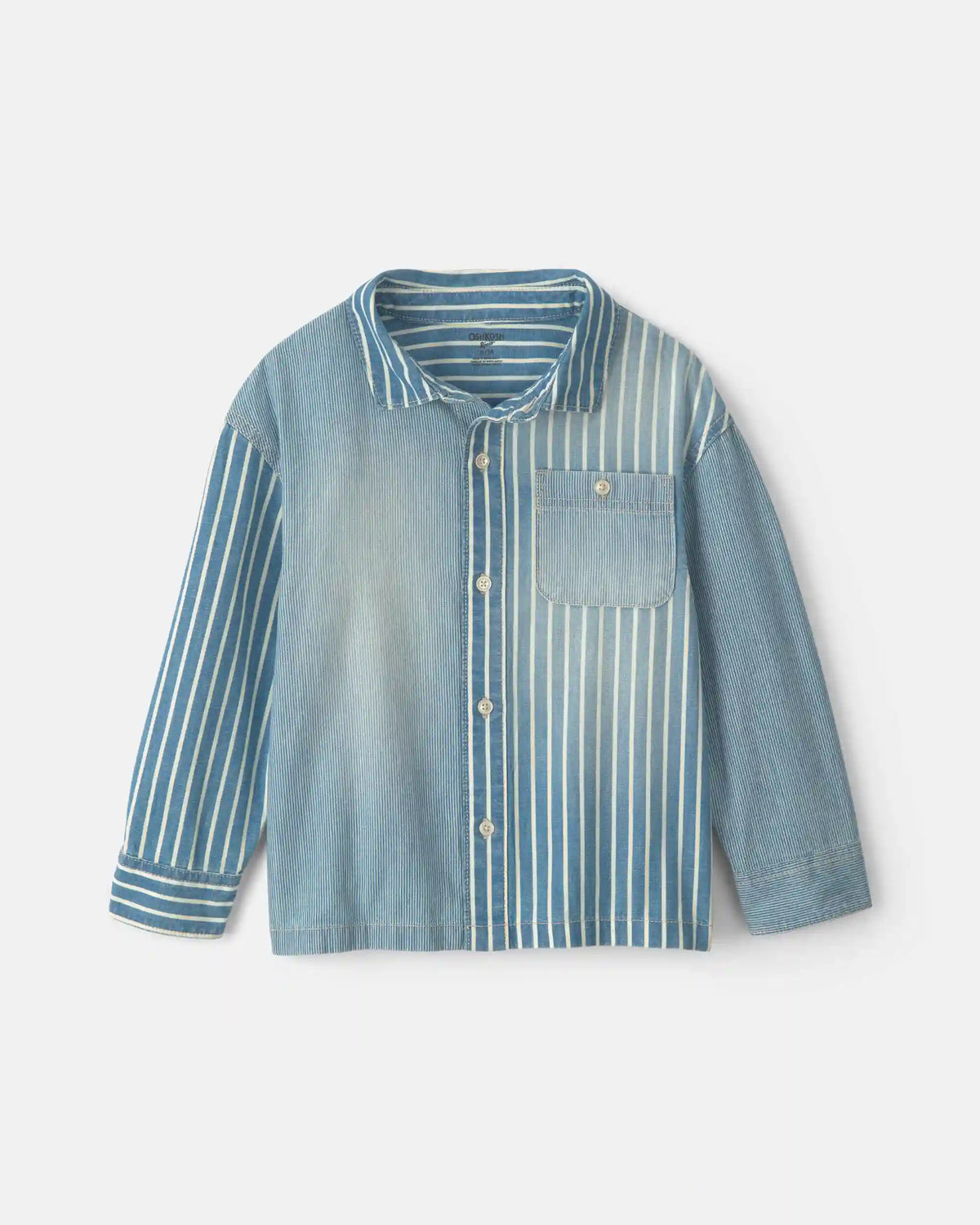 Boys Hickory Button-Down Shirt - Blue
