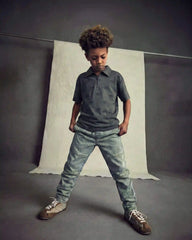 Boys Logo Polo Shirt - Grey