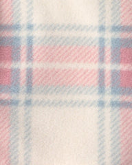 Baby Girl 3-Piece Plaid Fleece Layering Set - Pink