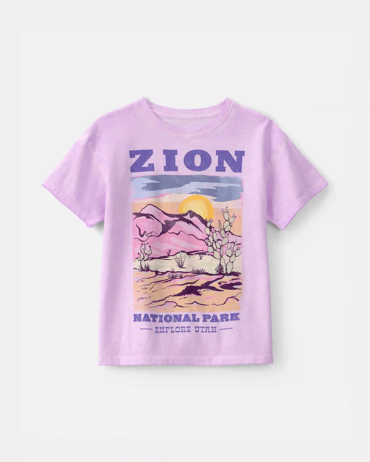 Girls Zion National Park Graphic Tee - Purple