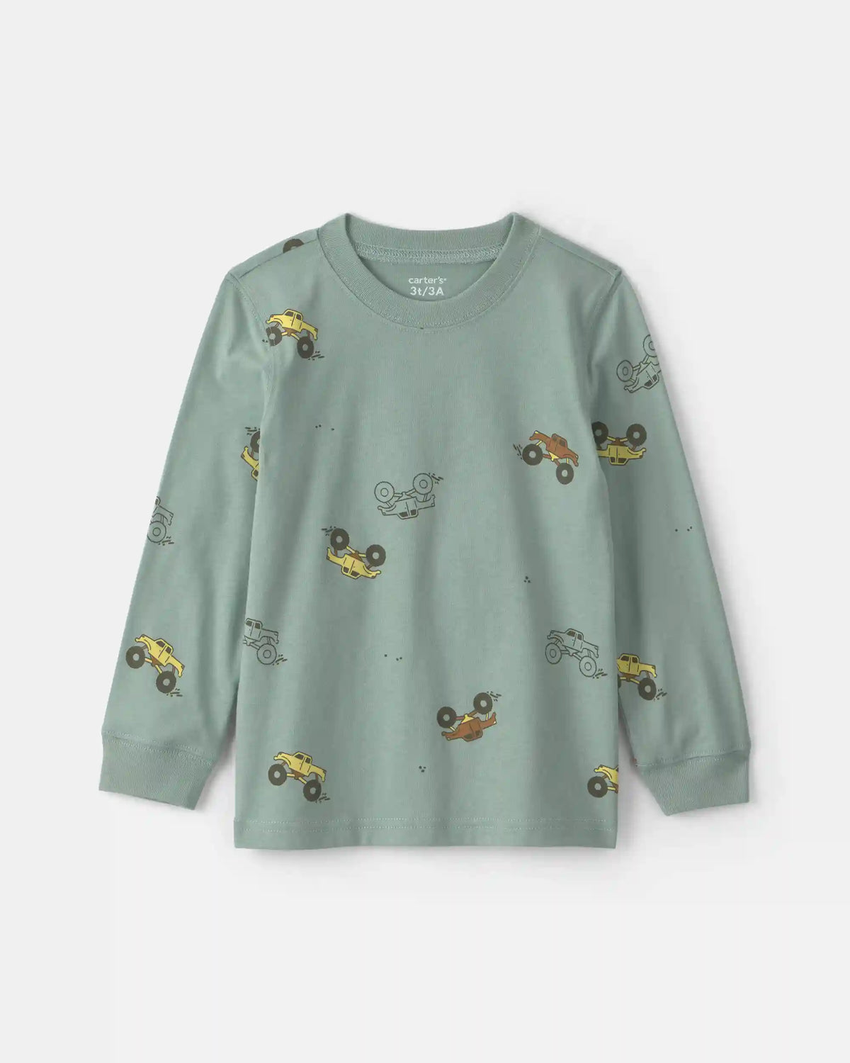 Toddler Boy Monster Truck Long-Sleeve T-Shirt - Green