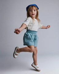 Toddler Rolled Cuff Tee - Cream