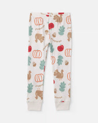 Baby 2-Piece Thanksgiving 100% Cotton Snug Fit Pajama Set - Cream