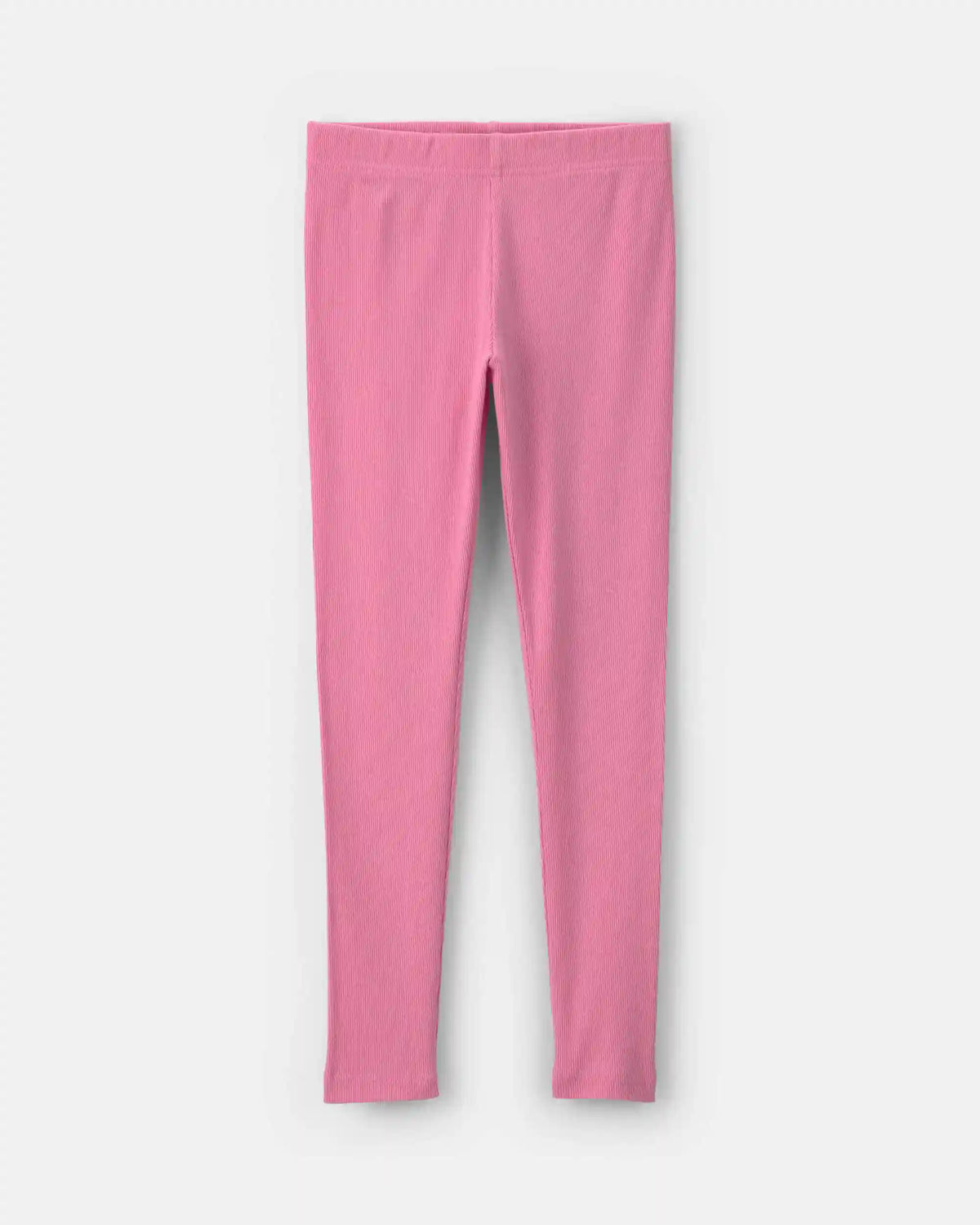 Girls Pull-On Stretch Rib Leggings - Pink