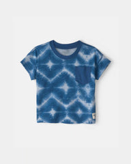 Baby Boy Geometric Pocket Tee - Blue