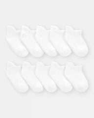 Baby Boy 10-Pack No Show Socks - White