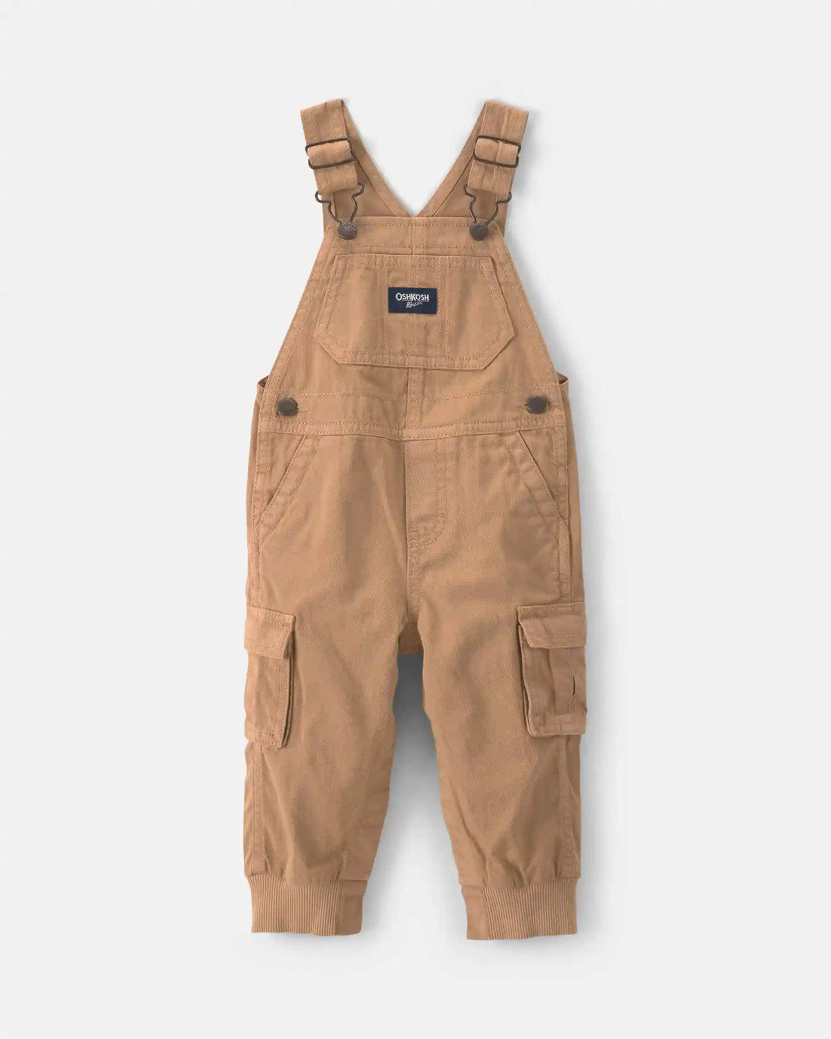 Baby Boy Cargo Overalls - Khaki