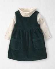 Baby Girl 2-Piece Organic Cotton Corduroy Jumper Set