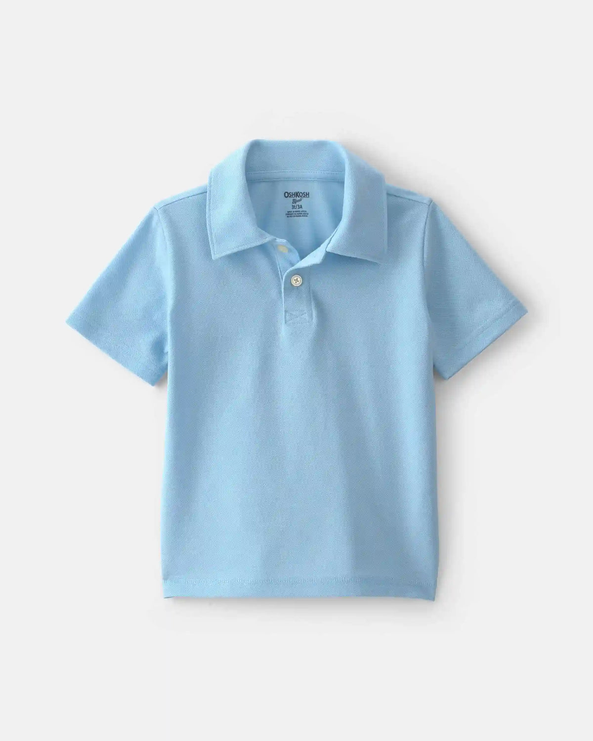 Toddler Boy Uniform Piqué Polo Shirt - Light Blue