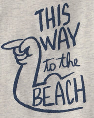 Baby Boy Beach Graphic Tank - Grey