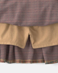 Girls Houndstooth Skort - Brown