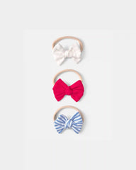 Baby Girl 3-Pack Headbands - Red/White/Blue