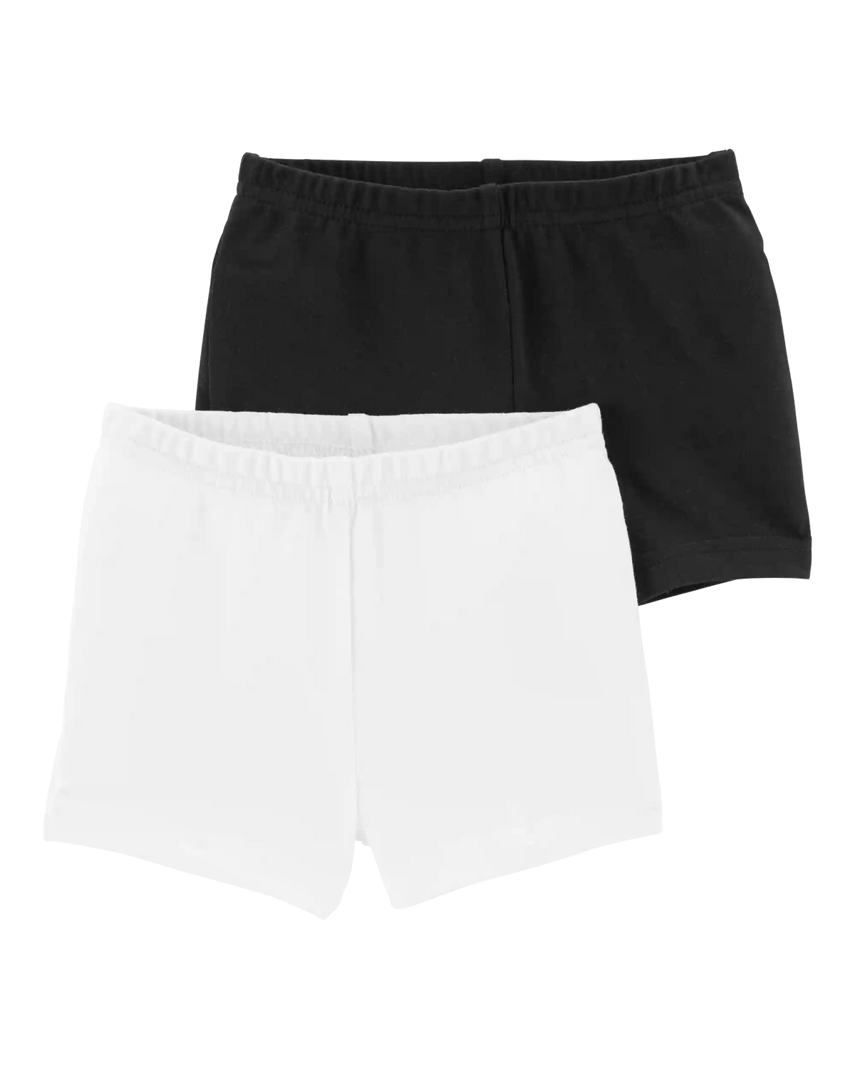 Girls 2-Pack Cartwheel Shorts - Black/White