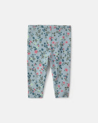 Baby Girl 3-Piece Floral Teddy Fleece Layering Set - Blue/Cream