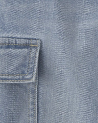 Toddler Boy Denim Cargo Joggers - Light Wash