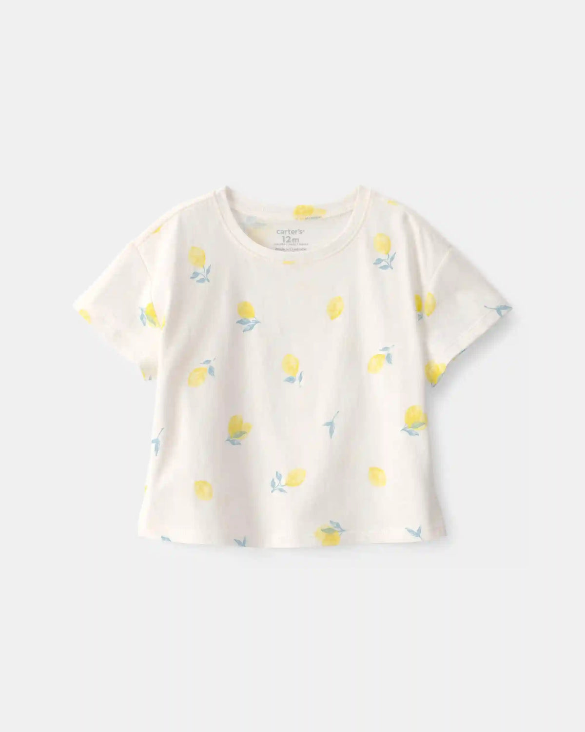 Baby Girl Lemon Relaxed Top - Cream