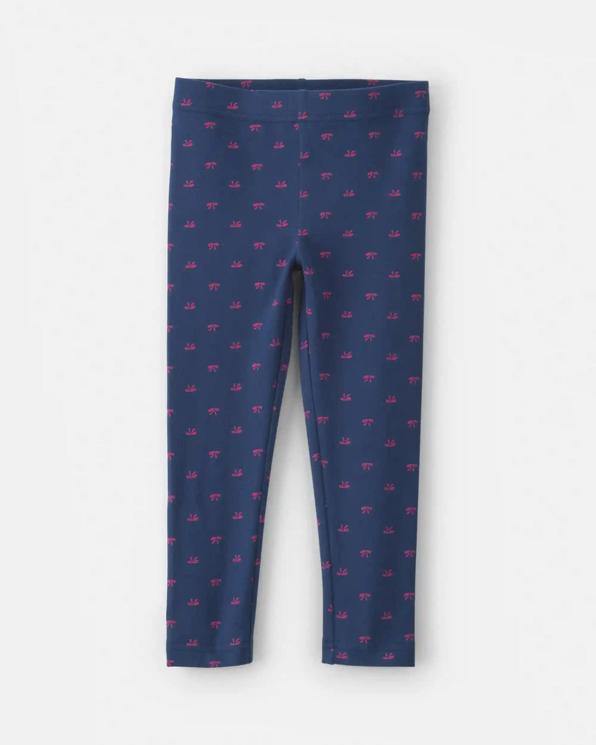 Toddler Girl Bow Cotton Pull-On Stretch Leggings - Navy Blue