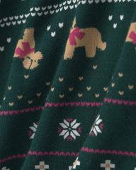 Toddler 2-Piece Fair Isle Christmas PurelySoft™ Snug Fit Pajama Set - Green