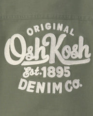 Toddler Boy OshKosh Logo Short-Sleeve Button-Down Shirt - Green