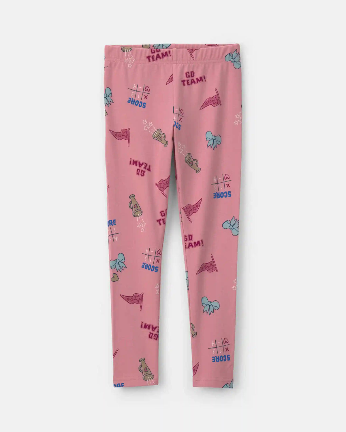 Girls School Spirit Pull-On Stretch Leggings - Pink