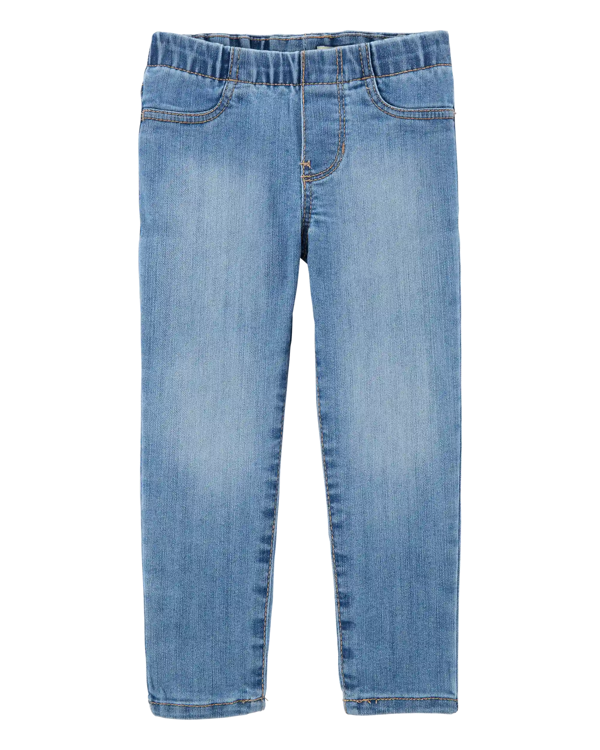 Baby Girl Medium Wash Elastic-Waist Jeggings