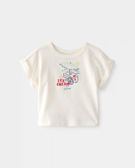 Baby Girl Ice Cream Top - Cream