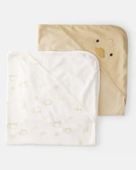 Baby 2-Pack Hooded Towels - Yellow