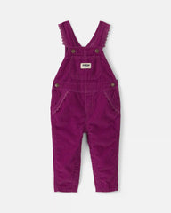 Baby Girl Corduroy Overalls - Purple