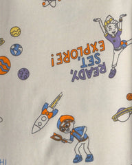 Baby 2-Piece Blippi Short-Sleeve Pajama Set - Cream