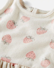 Baby Girl 2-Piece Top & Short Set Made with Organic Cotton in Strawberry Print