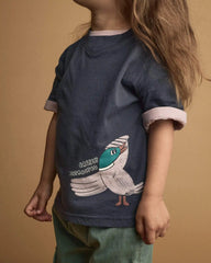 Toddler 'Easily Distracted' Duck Relaxed Graphic Tee - Navy